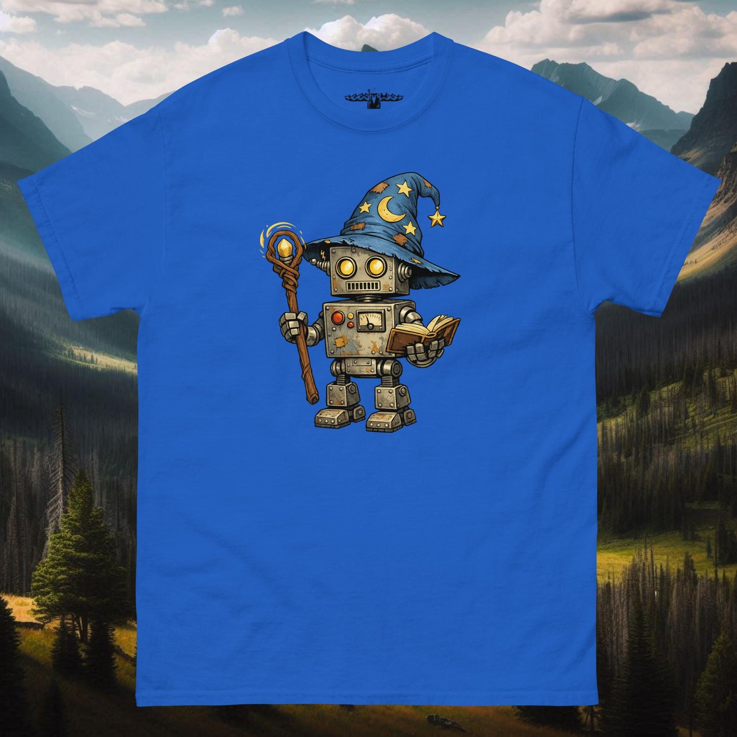 Robot Wizard Unisex Classic Tee - Mountain Wizard