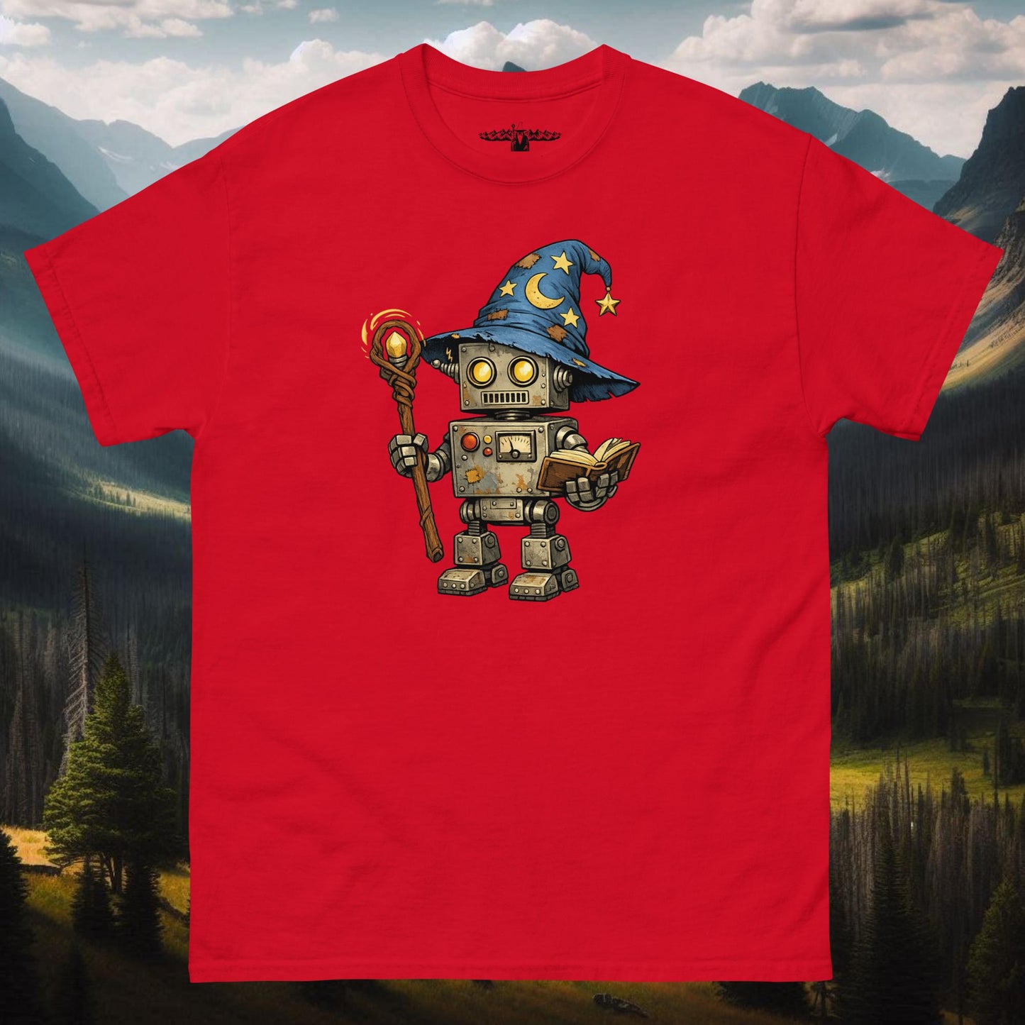 Robot Wizard Unisex Classic Tee - Mountain Wizard