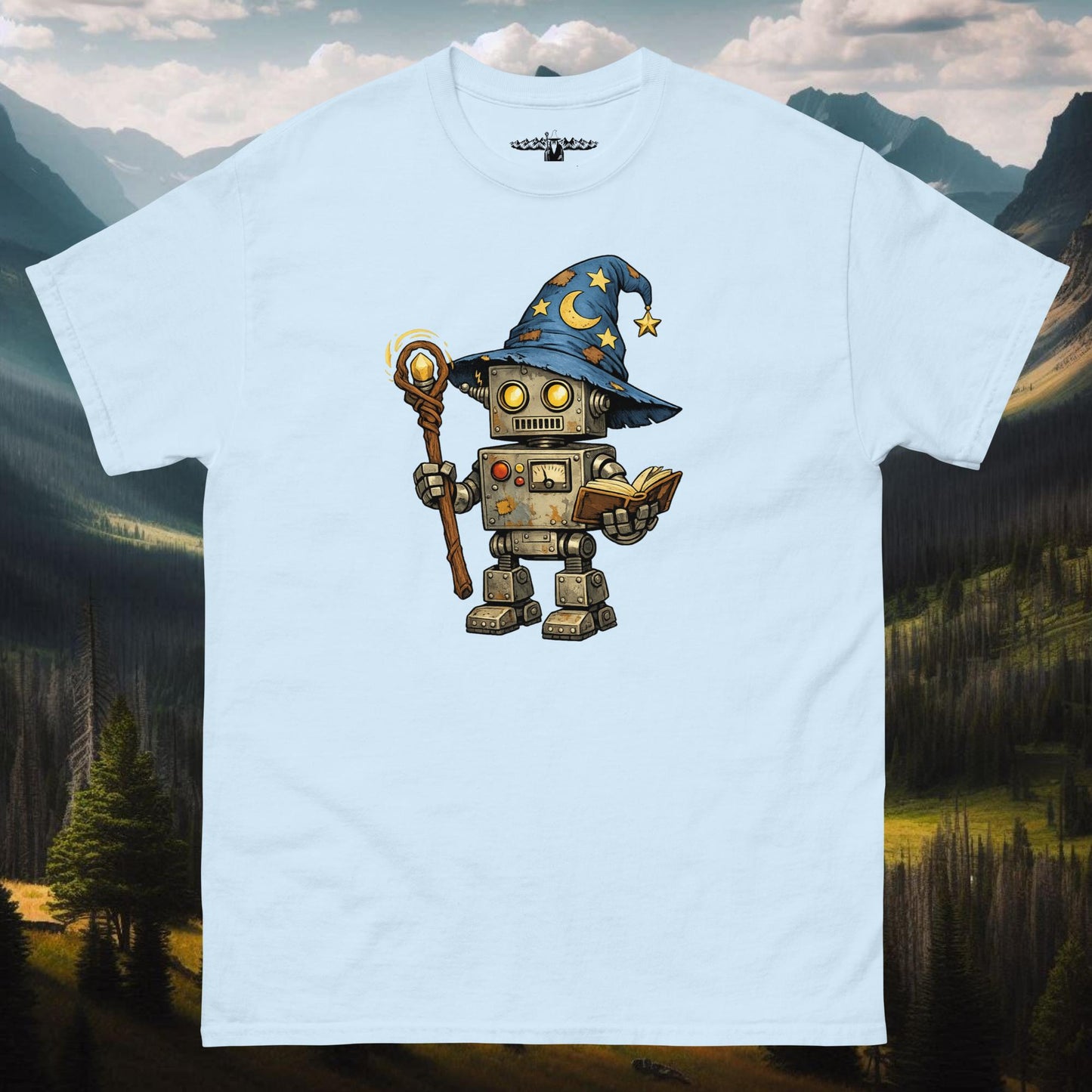 Robot Wizard Unisex Classic Tee - Mountain Wizard