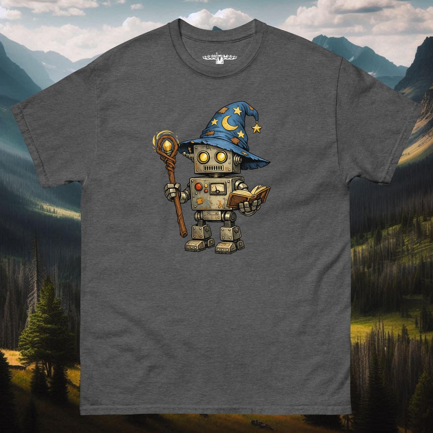 Robot Wizard Unisex Classic Tee - Mountain Wizard
